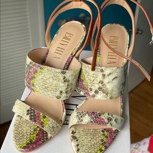 Anthropologie Billy Ellis Snakeskin Sandals